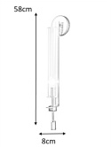 Moosee MOOSEE Kinkiet lampa ścienna BORGIA złota metalowa podłużny klosz ze zdobionego szkła 1xE14 Moosee MOOSEE Kinkiet lampa ścienna BORGIA złota metalowa podłużny klosz ze zdobionego szkła 1xE14