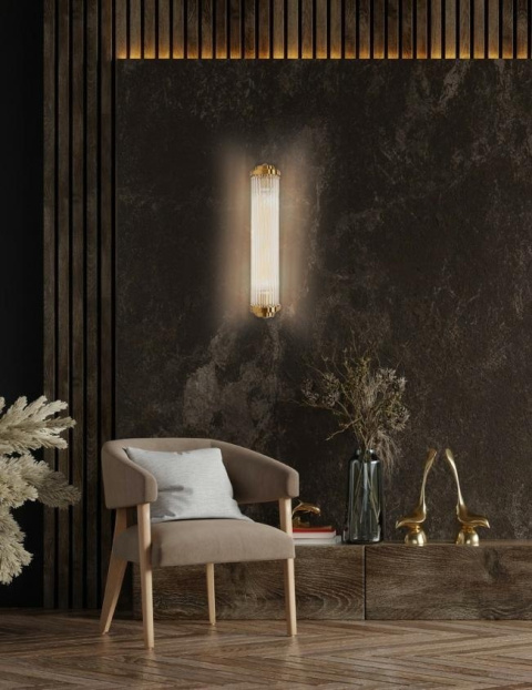 LAMPA ŚCIENNA KINKIET COLUMN stal szczotkowana ZŁOTA klosze szklane 2xE14 Moosee MOOSEE do domu restauracji hotelu LAMPA ŚCIENNA KINKIET COLUMN stal szczotkowana ZŁOTA klosze szklane 2xE14 Moosee MOOSEE do domu restauracji hotelu