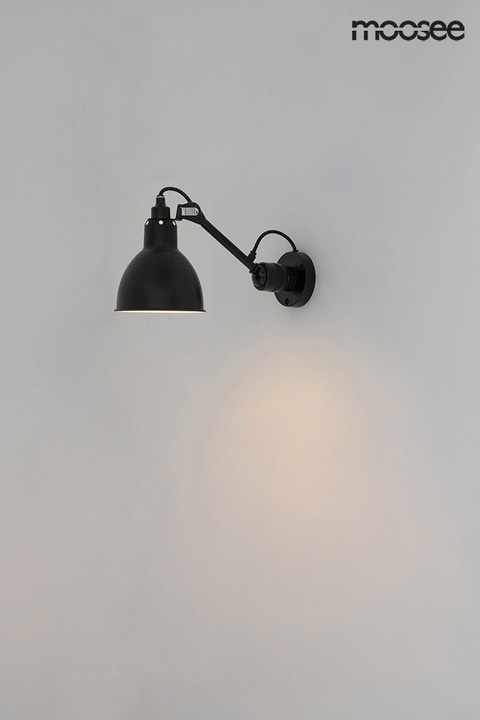 KINKIET LAMPA ŚCIENNA FRANK CZARNA STAL ALUMINIUM klosz REGULOWANY E14 Moosee MOOSEE KINKIET LAMPA ŚCIENNA FRANK CZARNA STAL ALUMINIUM klosz REGULOWANY E14 Moosee MOOSEE