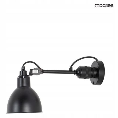 KINKIET LAMPA ŚCIENNA FRANK CZARNA STAL ALUMINIUM klosz REGULOWANY E14 Moosee MOOSEE KINKIET LAMPA ŚCIENNA FRANK CZARNA STAL ALUMINIUM klosz REGULOWANY E14 Moosee MOOSEE