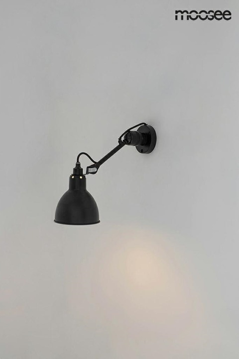KINKIET LAMPA ŚCIENNA FRANK CZARNA STAL ALUMINIUM klosz REGULOWANY E14 Moosee MOOSEE KINKIET LAMPA ŚCIENNA FRANK CZARNA STAL ALUMINIUM klosz REGULOWANY E14 Moosee MOOSEE