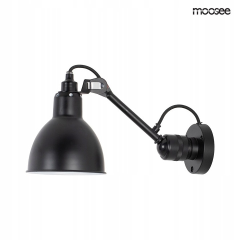 KINKIET LAMPA ŚCIENNA FRANK CZARNA STAL ALUMINIUM klosz REGULOWANY E14 Moosee MOOSEE KINKIET LAMPA ŚCIENNA FRANK CZARNA STAL ALUMINIUM klosz REGULOWANY E14 Moosee MOOSEE