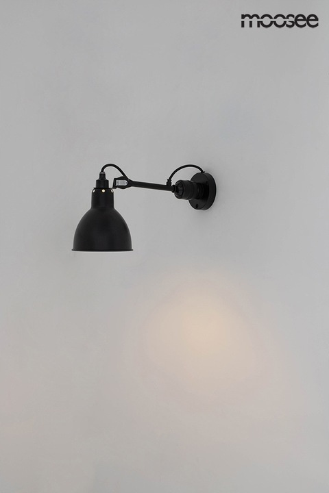 KINKIET LAMPA ŚCIENNA FRANK CZARNA STAL ALUMINIUM klosz REGULOWANY E14 Moosee MOOSEE KINKIET LAMPA ŚCIENNA FRANK CZARNA STAL ALUMINIUM klosz REGULOWANY E14 Moosee MOOSEE