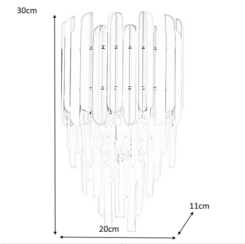 Moosee MOOSEE Kinkiet lampa ścienna MAJESTIC złota stal E14 kryształowe sople nachodzące na siebie rozpraszają światło Moosee MOOSEE Kinkiet lampa ścienna MAJESTIC złota stal E14 kryształowe sople nachodzące na siebie rozpraszają światło