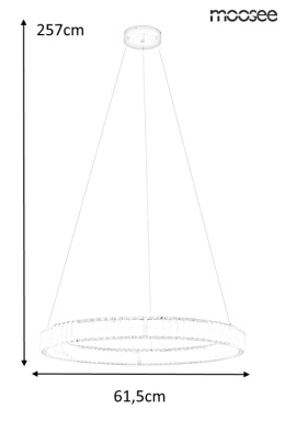 LAMPA WISZĄCA LED LIBERTY 60 ZŁOTA metal SZKŁO KRYSZTAŁOWE przezroczysty Moosee MOOSEE do salonu jadalni restauracji hotelu