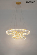 Moosee MOOSEE lampa wisząca LED LIBERTY TRIPLES złota szkło kryształowe transparentny