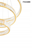 Moosee MOOSEE lampa wisząca LED LIBERTY TRIPLES złota szkło kryształowe transparentny Moosee MOOSEE lampa wisząca LED LIBERTY TRIPLES złota szkło kryształowe transparentny