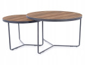 SIGNAL ŁAWA ITALIA II MDF + OKLEINA ORZECH / STELAŻ METAL CZARNY (ZESTAW) FI80 I FI60 SIGNAL ŁAWA ITALIA II MDF + OKLEINA ORZECH / STELAŻ METAL CZARNY (ZESTAW) FI80 I FI60