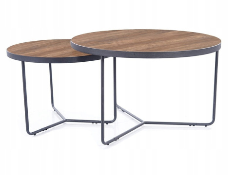 SIGNAL ŁAWA ITALIA II MDF + OKLEINA ORZECH / STELAŻ METAL CZARNY (ZESTAW) FI80 I FI60 SIGNAL ŁAWA ITALIA II MDF + OKLEINA ORZECH / STELAŻ METAL CZARNY (ZESTAW) FI80 I FI60