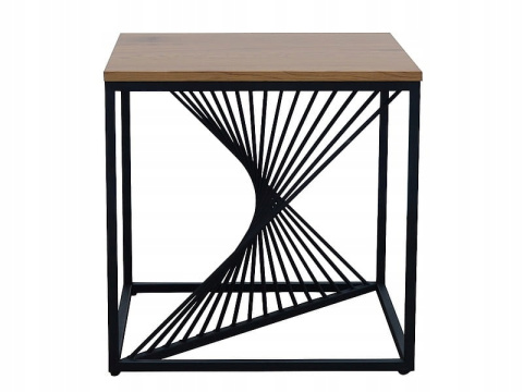 SIGNAL ŁAWA ORION KWADRATOWA MDF + OKLEINA DĄB / STELAŻ METAL CZARNY 55X55 SIGNAL ŁAWA ORION KWADRATOWA MDF + OKLEINA DĄB / STELAŻ METAL CZARNY 55X55