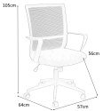 Simplet Fotel biurowy Coude czarny siatka tapicerowane siedzisko obrotowy regulacja wysokości regulowane oparcie na kółkach