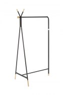 HALMAR wieszak WU-32 stojący metal czarny drewno lite naturalny na ubrania do szatni przedpokoju recepcji HALMAR wieszak WU-32 stojący metal czarny drewno lite naturalny na ubrania do szatni przedpokoju recepcji