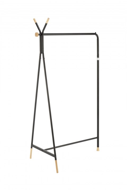 HALMAR wieszak WU-32 stojący metal czarny drewno lite naturalny na ubrania do szatni przedpokoju recepcji HALMAR wieszak WU-32 stojący metal czarny drewno lite naturalny na ubrania do szatni przedpokoju recepcji