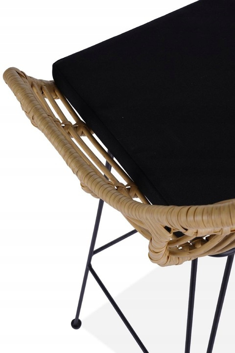 HOKER KRZESŁO BAROWE H105 HALMAR RATTAN syntetyczny NATURALNY PODUSZKA tkanina / STELAŻ STAL malowana proszkowo CZARNY HOKER KRZESŁO BAROWE H105 HALMAR RATTAN syntetyczny NATURALNY PODUSZKA tkanina / STELAŻ STAL malowana proszkowo CZARNY