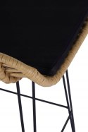 HOKER KRZESŁO BAROWE H105 HALMAR RATTAN syntetyczny NATURALNY PODUSZKA tkanina / STELAŻ STAL malowana proszkowo CZARNY HOKER KRZESŁO BAROWE H105 HALMAR RATTAN syntetyczny NATURALNY PODUSZKA tkanina / STELAŻ STAL malowana proszkowo CZARNY