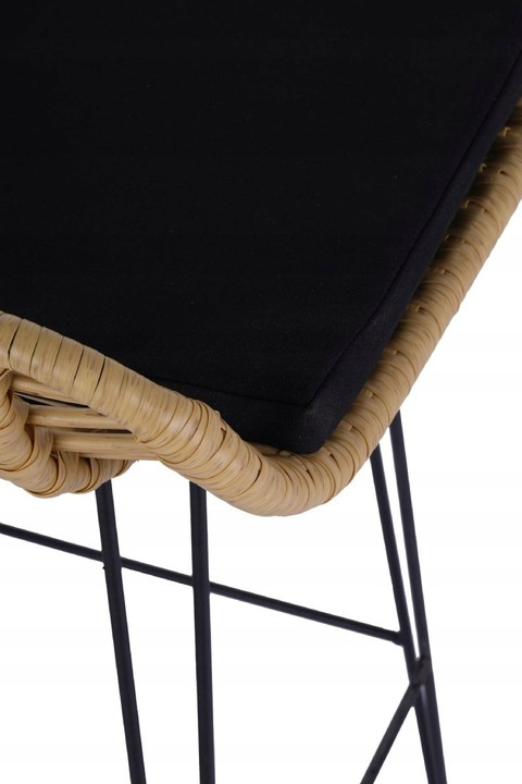 HOKER KRZESŁO BAROWE H105 HALMAR RATTAN syntetyczny NATURALNY PODUSZKA tkanina / STELAŻ STAL malowana proszkowo CZARNY HOKER KRZESŁO BAROWE H105 HALMAR RATTAN syntetyczny NATURALNY PODUSZKA tkanina / STELAŻ STAL malowana proszkowo CZARNY