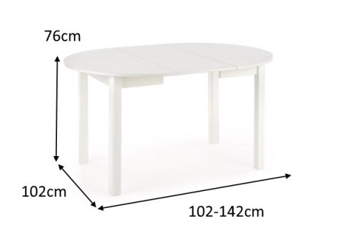 HALMAR stół RINGO okrągły kolor blat czarny, nogi - czarny (102-142x102x76 cm) płyta meblowa okleinowana MDF okleinowany HALMAR stół RINGO okrągły kolor blat czarny, nogi - czarny (102-142x102x76 cm) płyta meblowa okleinowana MDF okleinowany