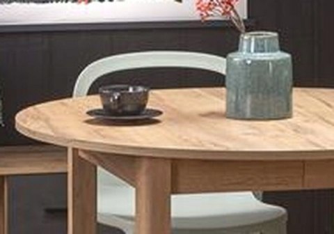 HALMAR stół RINGO okrągły płyta meblowa okleinowana kolor blat dąb craft, nogi MDF okleinowany - dąb craft (102-142x102x76 cm) HALMAR stół RINGO okrągły płyta meblowa okleinowana kolor blat dąb craft, nogi MDF okleinowany - dąb craft (102-142x102x76 cm)