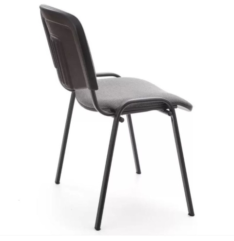 Halmar ISO krzesło konferencyjne popielaty, czarny, OBAN EF031 materiał: stal lakierowana proszkowo / tkanina Halmar ISO krzesło konferencyjne popielaty, czarny, OBAN EF031 materiał: stal lakierowana proszkowo / tkanina