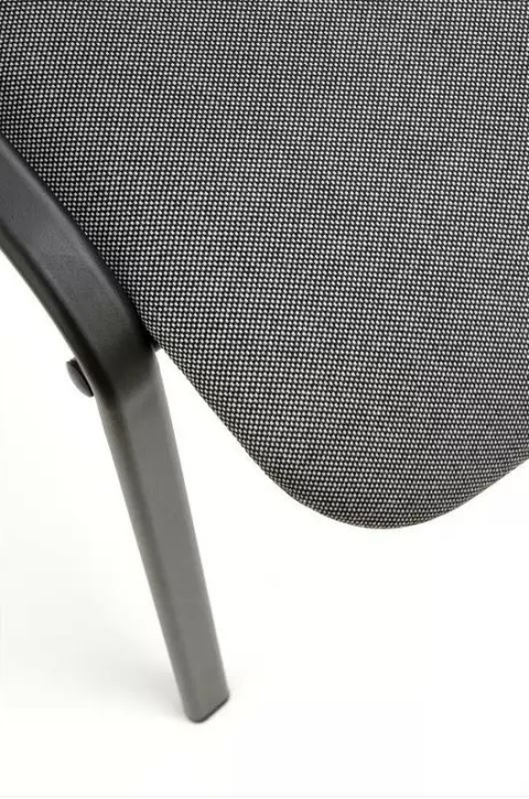 Halmar ISO krzesło konferencyjne popielaty, czarny, OBAN EF031 materiał: stal lakierowana proszkowo / tkanina Halmar ISO krzesło konferencyjne popielaty, czarny, OBAN EF031 materiał: stal lakierowana proszkowo / tkanina