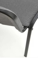 Halmar ISO krzesło konferencyjne popielaty, czarny, OBAN EF031 materiał: stal lakierowana proszkowo / tkanina Halmar ISO krzesło konferencyjne popielaty, czarny, OBAN EF031 materiał: stal lakierowana proszkowo / tkanina