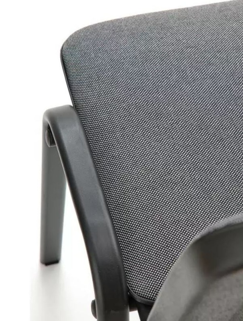 Halmar ISO krzesło konferencyjne popielaty, czarny, OBAN EF031 materiał: stal lakierowana proszkowo / tkanina Halmar ISO krzesło konferencyjne popielaty, czarny, OBAN EF031 materiał: stal lakierowana proszkowo / tkanina