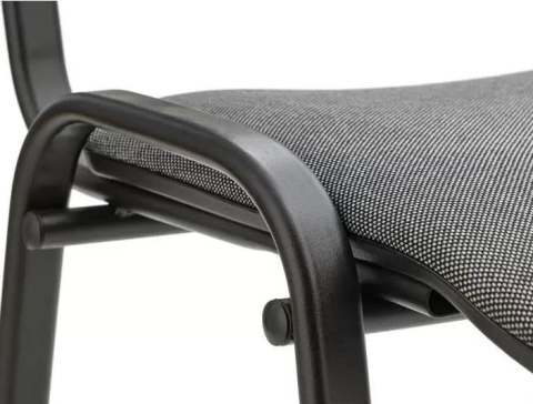 Halmar ISO krzesło konferencyjne popielaty, czarny, OBAN EF031 materiał: stal lakierowana proszkowo / tkanina Halmar ISO krzesło konferencyjne popielaty, czarny, OBAN EF031 materiał: stal lakierowana proszkowo / tkanina