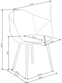 Halmar K420 krzesło do jadalni popielaty, materiał: tkanina / stal malowana