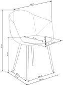 Halmar K420 krzesło do jadalni popielaty, materiał: tkanina / stal malowana Halmar K420 krzesło do jadalni popielaty, materiał: tkanina / stal malowana