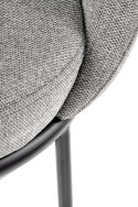 Halmar K482 krzesło do jadalni popiel, materiał: tkanina / stal malowana proszkowo, czarny