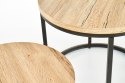 ŁAWA OKRĄGŁA ZESTAW 2 szt. OREO MDF okleinowany DĄB SAN REMO / stal malowana proszkowo CZARNY fi53 Halmar ŁAWA OKRĄGŁA ZESTAW 2 szt. OREO MDF okleinowany DĄB SAN REMO / stal malowana proszkowo CZARNY fi53 Halmar