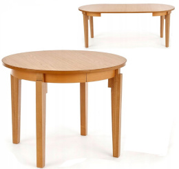 Halmar stół SORBUS rozkładany 100-200x100 blat MDF okleina naturalna dębowa - dąb miodowy, nogi lite drewno bukowe - dąb miodowy