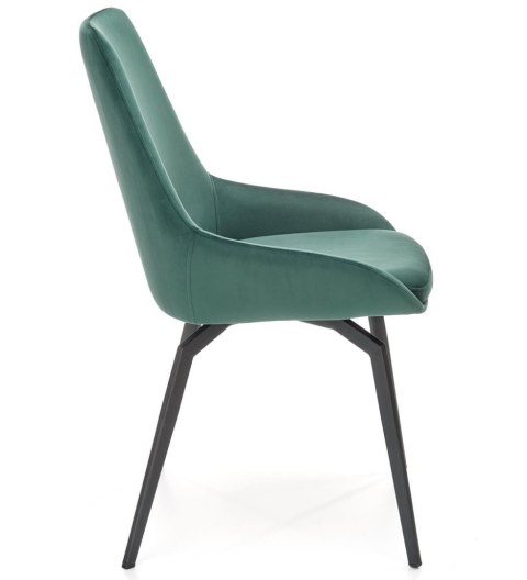 Halmar K479 krzesło ciemny zielony, tkanina - velvet / metal Halmar K479 krzesło ciemny zielony, tkanina - velvet / metal