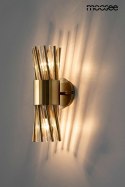 KINKIET LAMPA ŚCIENNA LORENZO stal niredzewna ZŁOTA szkło TRANSPARENTNY E14 Moosee MOOSEE do salonu jadalni sypialni hotelu KINKIET LAMPA ŚCIENNA LORENZO stal niredzewna ZŁOTA szkło TRANSPARENTNY E14 Moosee MOOSEE do salonu jadalni sypialni hotelu