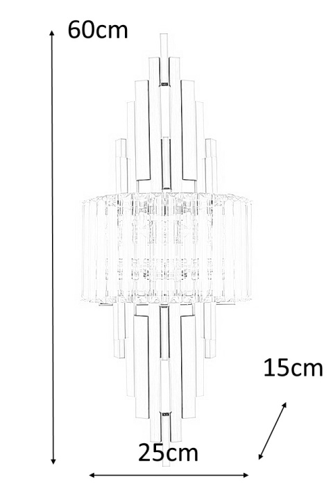 Moosee MOOSEE Kinkiet lampa ścienna TOWERS złota metal kryształ transparentny oryginalna i elegancka do domu i do lokalu Moosee MOOSEE Kinkiet lampa ścienna TOWERS złota metal kryształ transparentny oryginalna i elegancka do domu i do lokalu