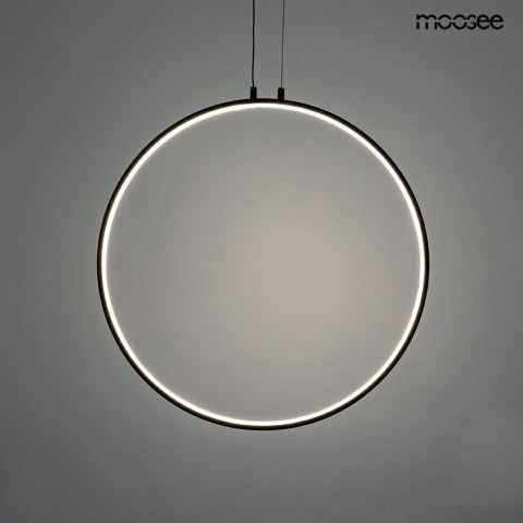 Moosee MOOSEE lampa wisząca LED CIRCULO 60 czarna metal aluminium w kształcie okręgu prosta i dekoracyjna Moosee MOOSEE lampa wisząca LED CIRCULO 60 czarna metal aluminium w kształcie okręgu prosta i dekoracyjna