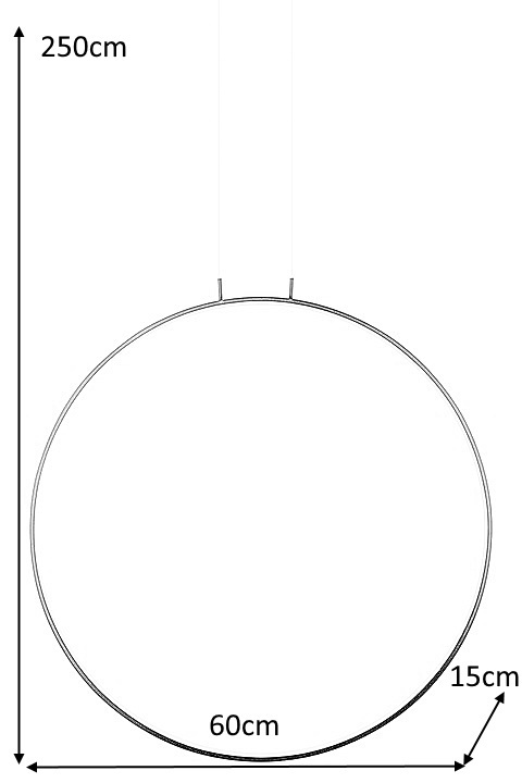 Moosee MOOSEE lampa wisząca LED CIRCULO 60 czarna metal aluminium w kształcie okręgu prosta i dekoracyjna Moosee MOOSEE lampa wisząca LED CIRCULO 60 czarna metal aluminium w kształcie okręgu prosta i dekoracyjna
