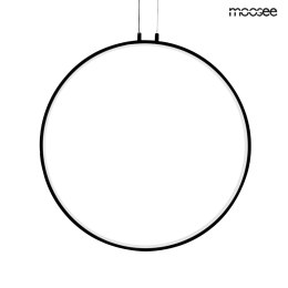 Moosee MOOSEE lampa wisząca LED CIRCULO 80 czarna metal aluminium w kształcie okręgu prosta i dekoracyjna