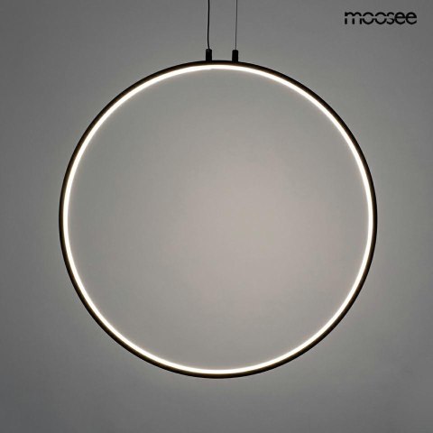 Moosee MOOSEE lampa wisząca LED CIRCULO 80 czarna metal aluminium w kształcie okręgu prosta i dekoracyjna Moosee MOOSEE lampa wisząca LED CIRCULO 80 czarna metal aluminium w kształcie okręgu prosta i dekoracyjna