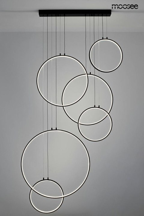 Moosee MOOSEE lampa wisząca CIRCULO SIX czarna Moosee MOOSEE lampa wisząca CIRCULO SIX czarna