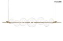 Moosee MOOSEE lampa wisząca LED ECHO 140 złota metal okrągłe klosze szkło transparentny Moosee MOOSEE lampa wisząca LED ECHO 140 złota metal okrągłe klosze szkło transparentny
