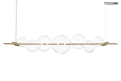 Moosee MOOSEE lampa wisząca LED ECHO 140 złota metal okrągłe klosze szkło transparentny Moosee MOOSEE lampa wisząca LED ECHO 140 złota metal okrągłe klosze szkło transparentny