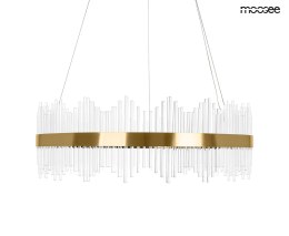 Moosee MOOSEE lampa wisząca FLORENS 60 złota metalowa klosze szklane transparentne światło skierowane w górę i w dół