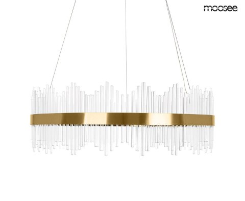 LAMPA WISZĄCA FLORENS 60 metalowa ZŁOTA klosze szklane TRANSPARENTNE światło skierowane w górę i w dół Moosee MOOSEE LAMPA WISZĄCA FLORENS 60 metalowa ZŁOTA klosze szklane TRANSPARENTNE światło skierowane w górę i w dół Moosee MOOSEE