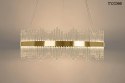 LAMPA WISZĄCA LED FLORENS 80 metalowa ZŁOTA światło skierowane w górę i w dół SZKŁO TRANSPARENTNE Moosee MOOSEE LAMPA WISZĄCA LED FLORENS 80 metalowa ZŁOTA światło skierowane w górę i w dół SZKŁO TRANSPARENTNE Moosee MOOSEE