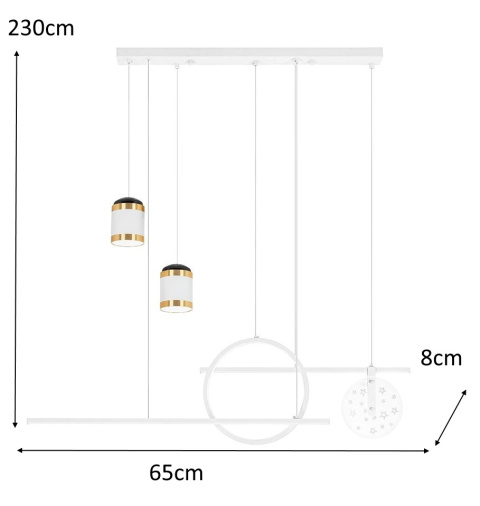 Moosee MOOSEE lampa wisząca LED STARS biała metalowa niezależne od siebie żródła światła zapewnią dekoracyjne delikatne światło Moosee MOOSEE lampa wisząca LED STARS biała metalowa niezależne od siebie żródła światła zapewnią dekoracyjne delikatne światło