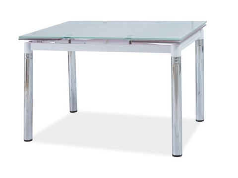 SIGNAL STÓŁ GD019 PROSTOKĄTNY ROZKŁADANY BLAT SZKŁO HARTOWANE BIAŁY / STELAŻ METAL CHROMOWANY 100(150)x70 SIGNAL STÓŁ GD019 PROSTOKĄTNY ROZKŁADANY BLAT SZKŁO HARTOWANE BIAŁY / STELAŻ METAL CHROMOWANY 100(150)x70