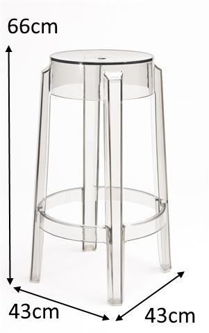 HOKER STOŁEK BAROWY niski Duch D2.DESIGN SZARY TRANSPARENTNY 66cm TWORZYWO lekki i wygodny HOKER STOŁEK BAROWY niski Duch D2.DESIGN SZARY TRANSPARENTNY 66cm TWORZYWO lekki i wygodny
