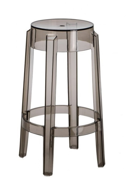 HOKER STOŁEK BAROWY niski Duch D2.DESIGN SZARY TRANSPARENTNY 66cm TWORZYWO lekki i wygodny HOKER STOŁEK BAROWY niski Duch D2.DESIGN SZARY TRANSPARENTNY 66cm TWORZYWO lekki i wygodny