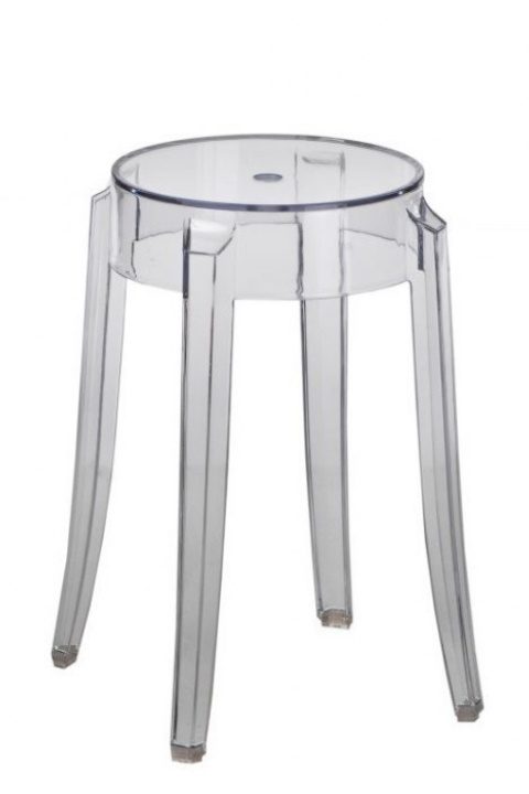 STOŁEK TABORET Duch D2.DESIGN TRANSPARENTNY 46cm TWORZYWO stabilny i wygodny STOŁEK TABORET Duch D2.DESIGN TRANSPARENTNY 46cm TWORZYWO stabilny i wygodny